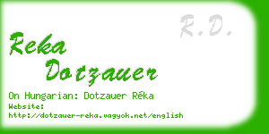 reka dotzauer business card